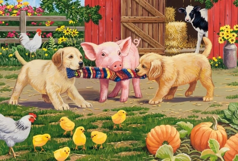 Three magical farm scenes