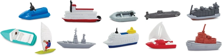 Tube with mini watercraft models Safari Ltd. TOOBS