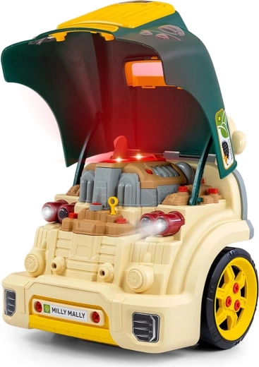 Opening hood and realistic engine