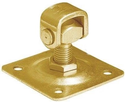 Adjustable Bolt-On Hinge M20 × 100 mm, Yellow Zinc-Plated