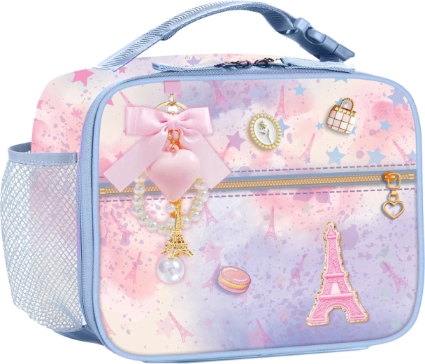 Children’s insulated lunch bag with keychain Starry Paris