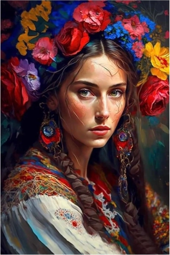 Diamond Painting – Slavic Woman 30 × 40 cm