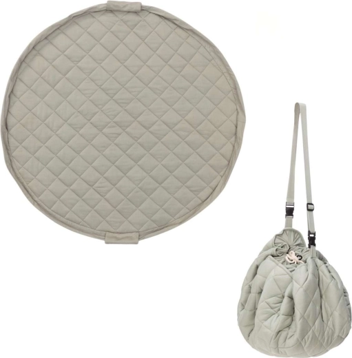 Play&Go Noomad Soft pehme mängumatt ja mänguasjakott Organic Meadow Green