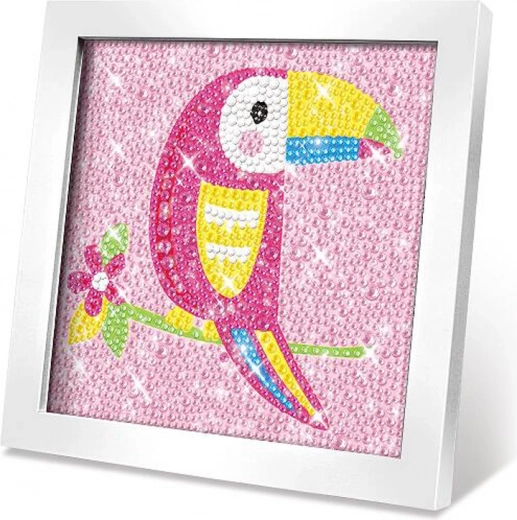 Creative set gemstone picture parrot 17.5 × 17.5 cm