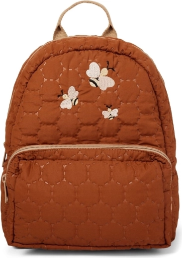 NuuRo Nikki quilted kids backpack caramel café