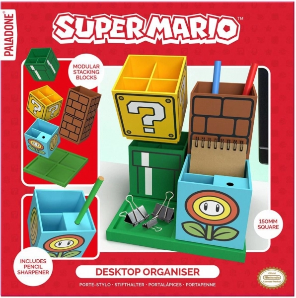 Super Mario korraldaja – modulaarne pliiatsihoidja koos teritajaga