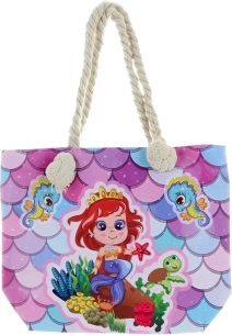 Fabric handbag Mermaid with washable front side