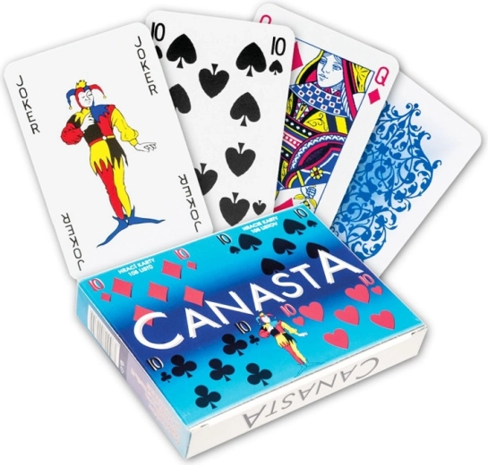Canasta mängukaardid pappkarbis