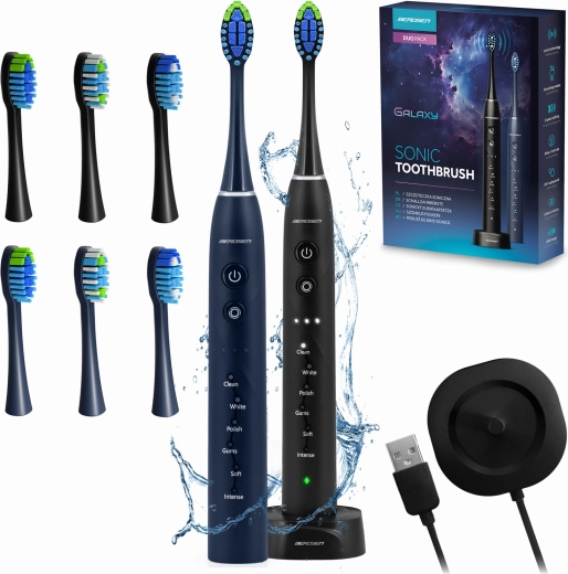 Sonic electric toothbrush BERDSEN Galaxy Duo – set of 2