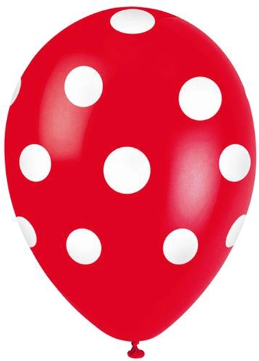 TORO Polka Dot Balloons 30 cm, 5 pcs