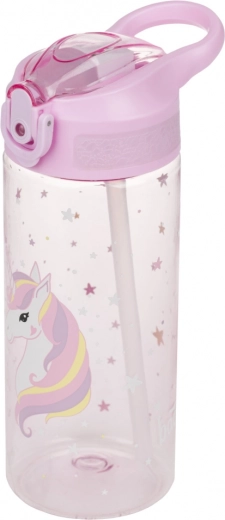 Tritanist joogipudel kõrrega Rainbow Unicorn 500 ml