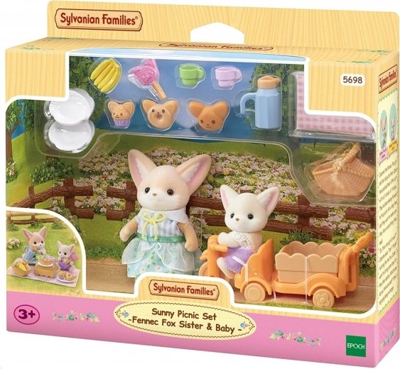 Sylvanian Families foxes on a picnic