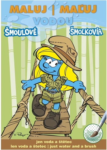 Värviraamat Värvi veega Smurfid – džungel (A5)