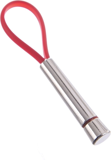 Metal keychain with red lanyard 10 cm
