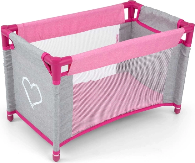Cot/playpen with mesh for a doll’s peaceful sleep