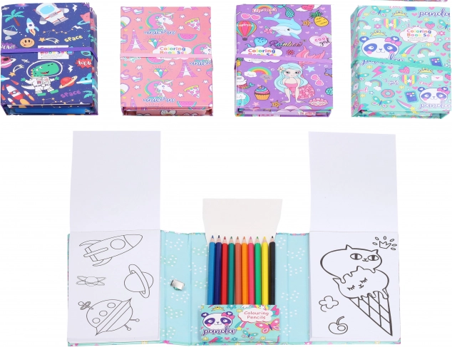 Travel coloring book 2x30 sheets + 10 crayons