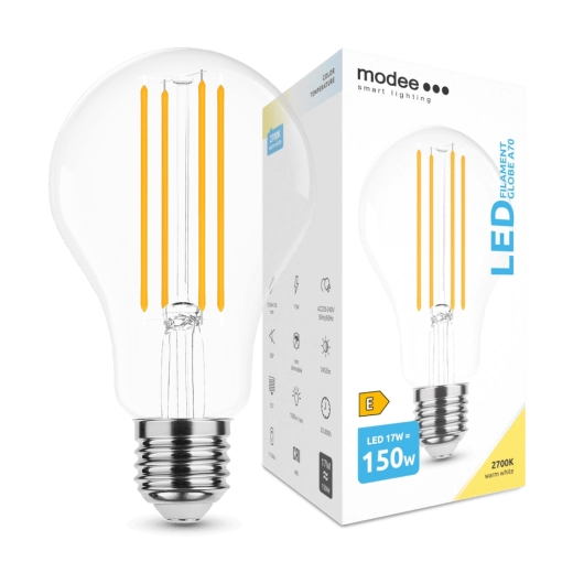 Modee Smart Lighting LED-filamentpirn Globe E27 17 W soe valge