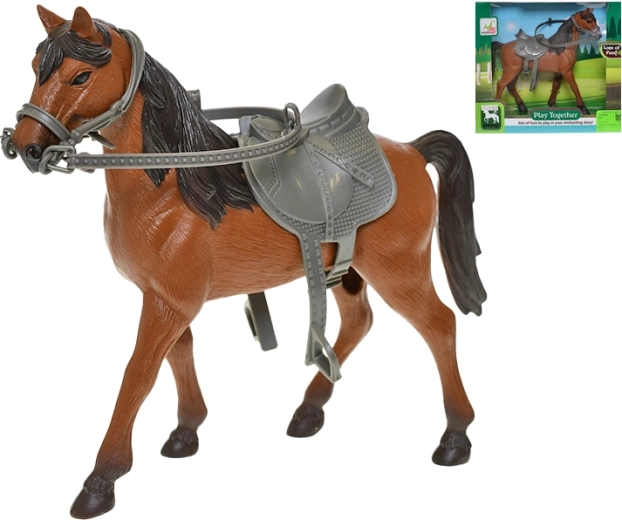 Sadulaga hobune 28 cm – realistlik figuur lastele