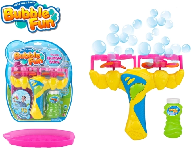 Bubble Fun bubble maker Double Twinjet with 118 ml refill