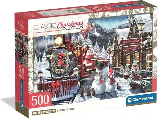 Clementoni Christmas Collection puzzle 500 pieces train station
