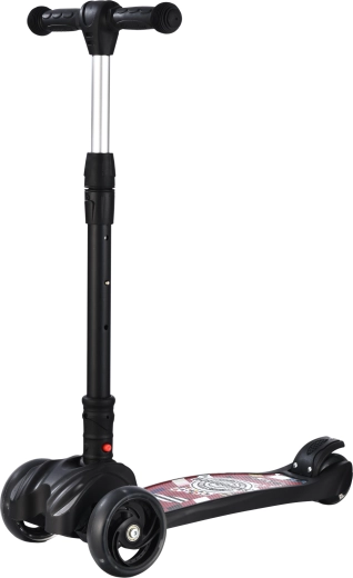 Kids' light-up three-wheel scooter Sparkys, black