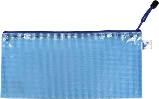 Blue Mesh Envelope with Zipper, DL Format