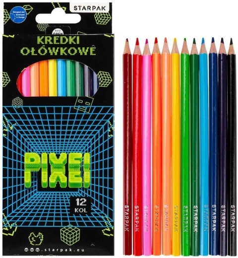 Värvipliiatsid Game Pixel – 12 värvi