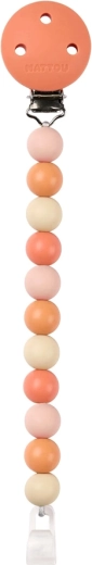 Nattou silikoonist lutikett clay/white, BPA-vaba