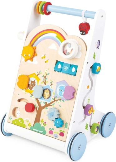 Le Toy Vani puidust hariv käimistugi ja lükatav käru lastele