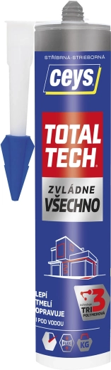 Universal adhesive and sealant 290 ml CEYS Total Tech silver