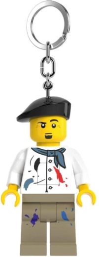 LEGO light-up keychain – Painter minifigure with LED light