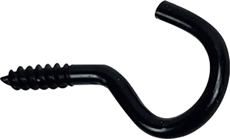 Open eye 18 × 50 mm, black (4 pcs)