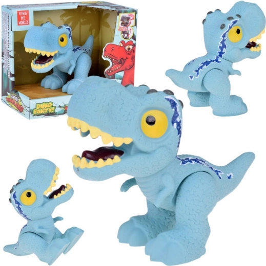 Sinine velociraptori dinosaurusefiguur liikuvate jäsemetega