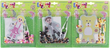 Fusible beads with template and tweezers
