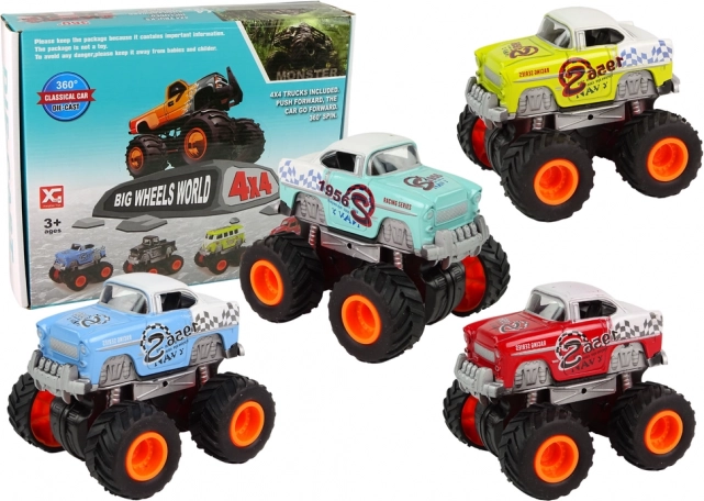 Monster truck 4x4 mänguauto suurte ratastega – värvivalik