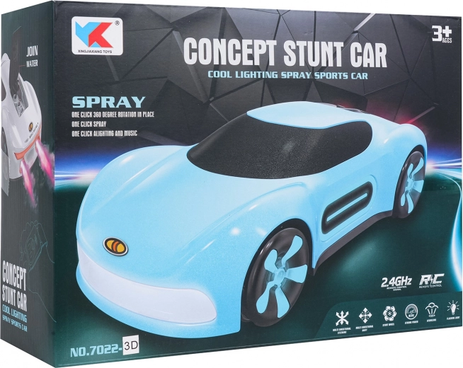 Kids RC Car with Smoke Effect and Watch Control – Blue