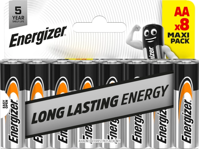 Energizer Everyday AA alkaline batteries 8 pcs