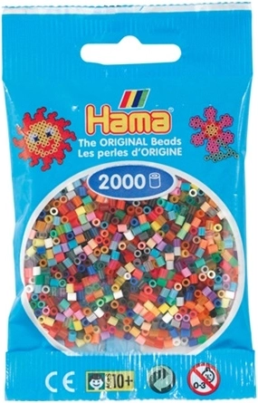 Hama mini triigitavad helmed – värvide segu (2000 tk)