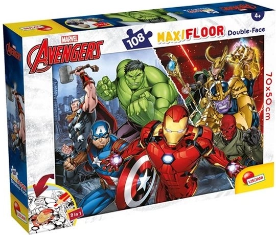 Lisciani Marvel maxi kahepoolne pusle Avengers 108 tükki