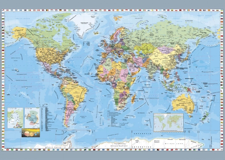Pusle Dino poliitiline maailmakaart, 1000 tükki
