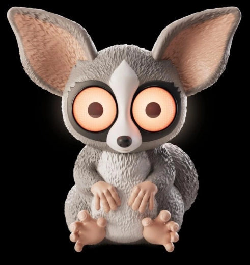 LED lamp with a pygmy slow loris motif
