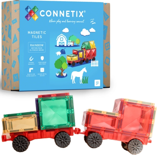 Connetix Rainbow Motion Pack magnetiline ehituskomplekt 24 osa