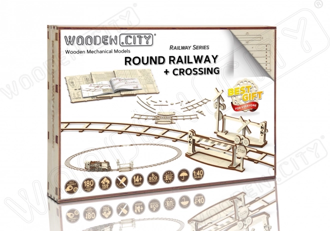 WOODEN CITY 3D pusle ringraudtee ülesõiduga (159 osa)
