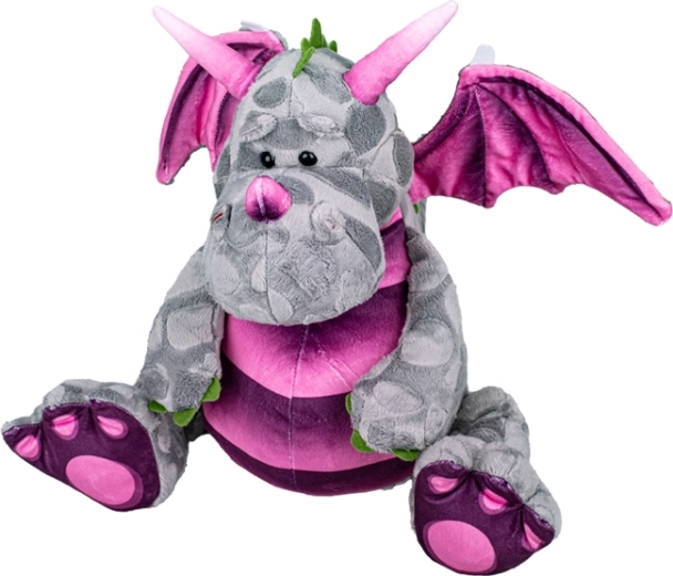 Plüüsist draakon 23 cm – hall, pehme kaisukaaslane beebidele