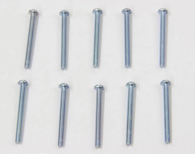 Silindrilise peaga kruvid M3 × 30 mm, tsingitud teras – 10 tk