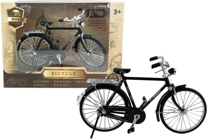 Metal bicycle in a box