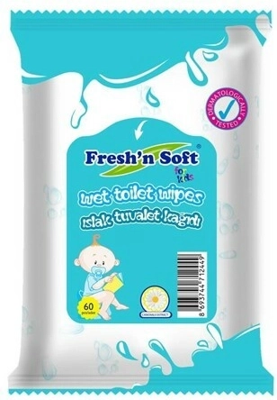 Fresh 'n soft laste niiske tualettpaber vegan 60 tk