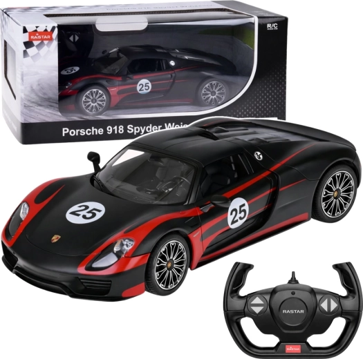 RC Car PORSCHE 918 Spyder Performance 1:14 Black Rastar