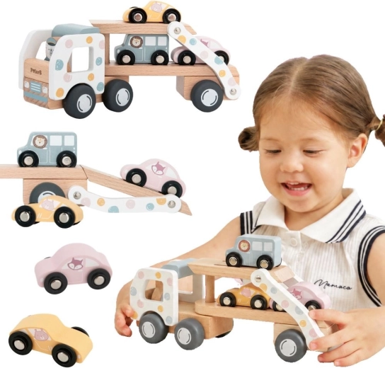 Puidust VIGA PolarB autoveduk 3 auto ja juhiga
