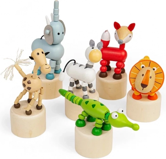 Bigjigs Toys puidust vajutatavad safariloomad